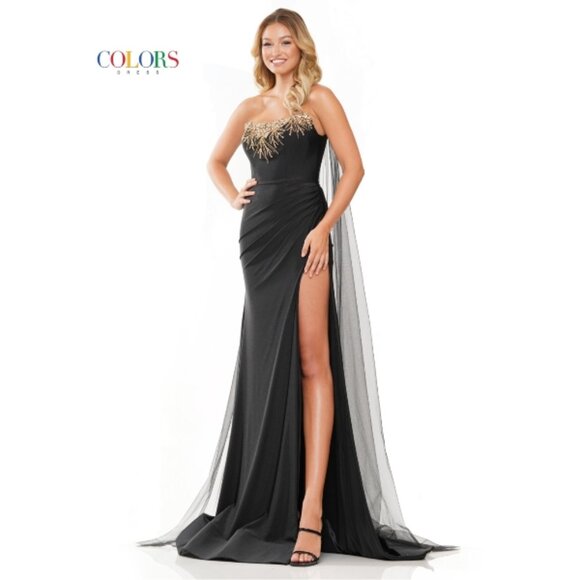 NEW Black and Gold prom dress size 6